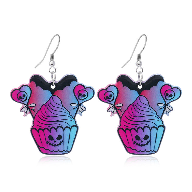 Wholesale Halloween Hand Bat Earrings